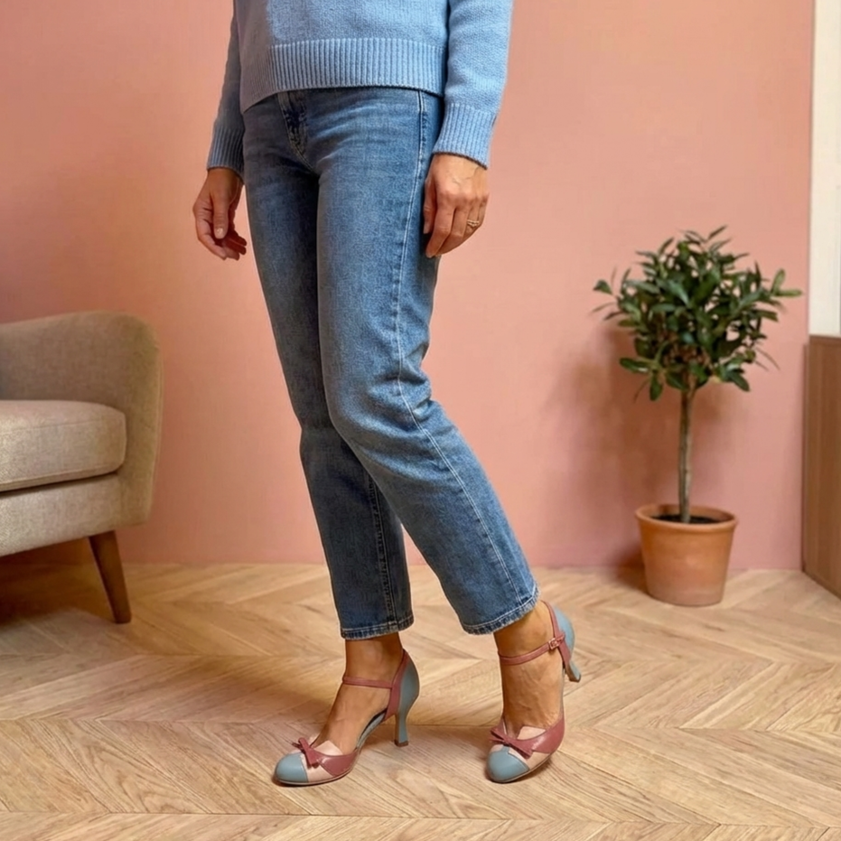 Sara | Sandalias de tacón cómodas de estilo vintage