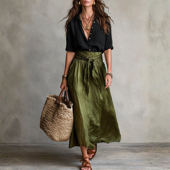 Dalila | Conjunto midi de blusa y falda