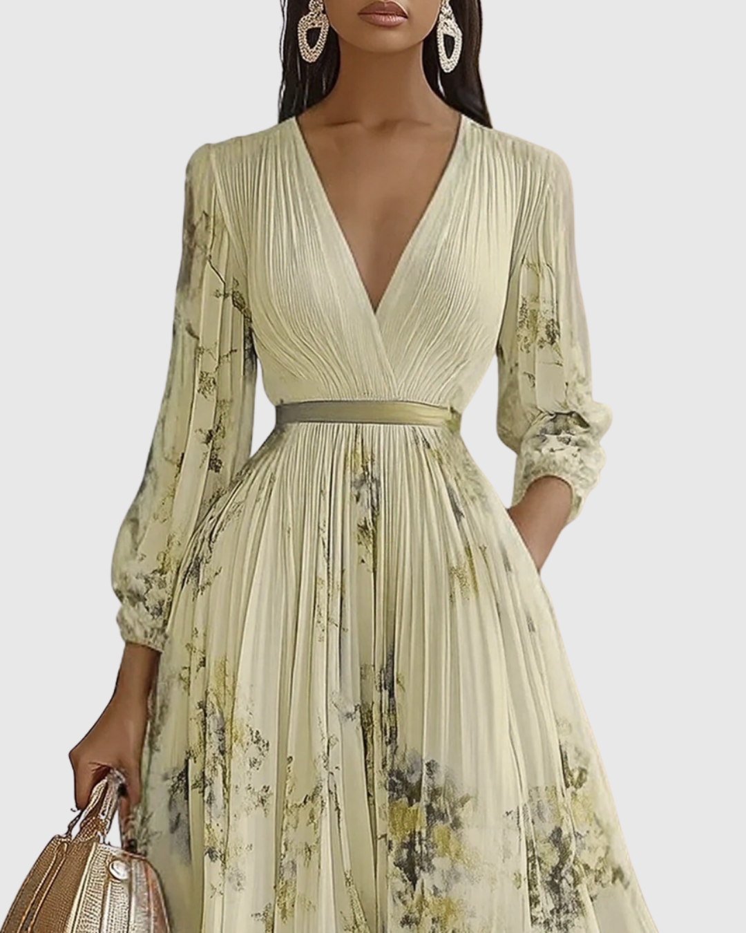 Rocío | Elegante vestido largo plisado