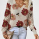 Aurora | Jersey de punto floral con escote en V