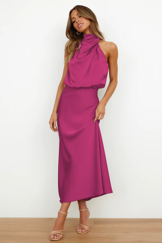 Violeta | Vestido midi de cuello halter