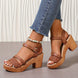 Eva | Sandalias trenzadas de tacón