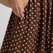 Sonia | Vestido midi sin tirantes con estampado de lunares