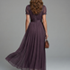 Elena | Vestido largo con cintura fruncida y escote lágrima