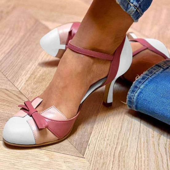 Sara | Sandalias de tacón cómodas de estilo vintage