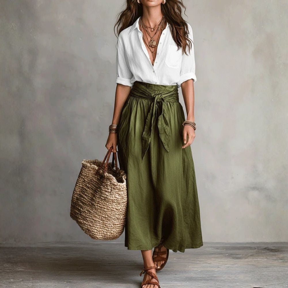 Dalila | Conjunto midi de blusa y falda