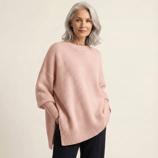 Lidia | Jersey elegante con bajo asimétrico