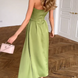 Lidia | Vestido midi elegante sin tirantes