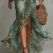 Aurora | Vestido largo floral boho con bajo asimétrico