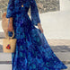 Luna | Vestido largo floral con hombros descubiertos