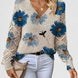 Aurora | Jersey de punto floral con escote en V