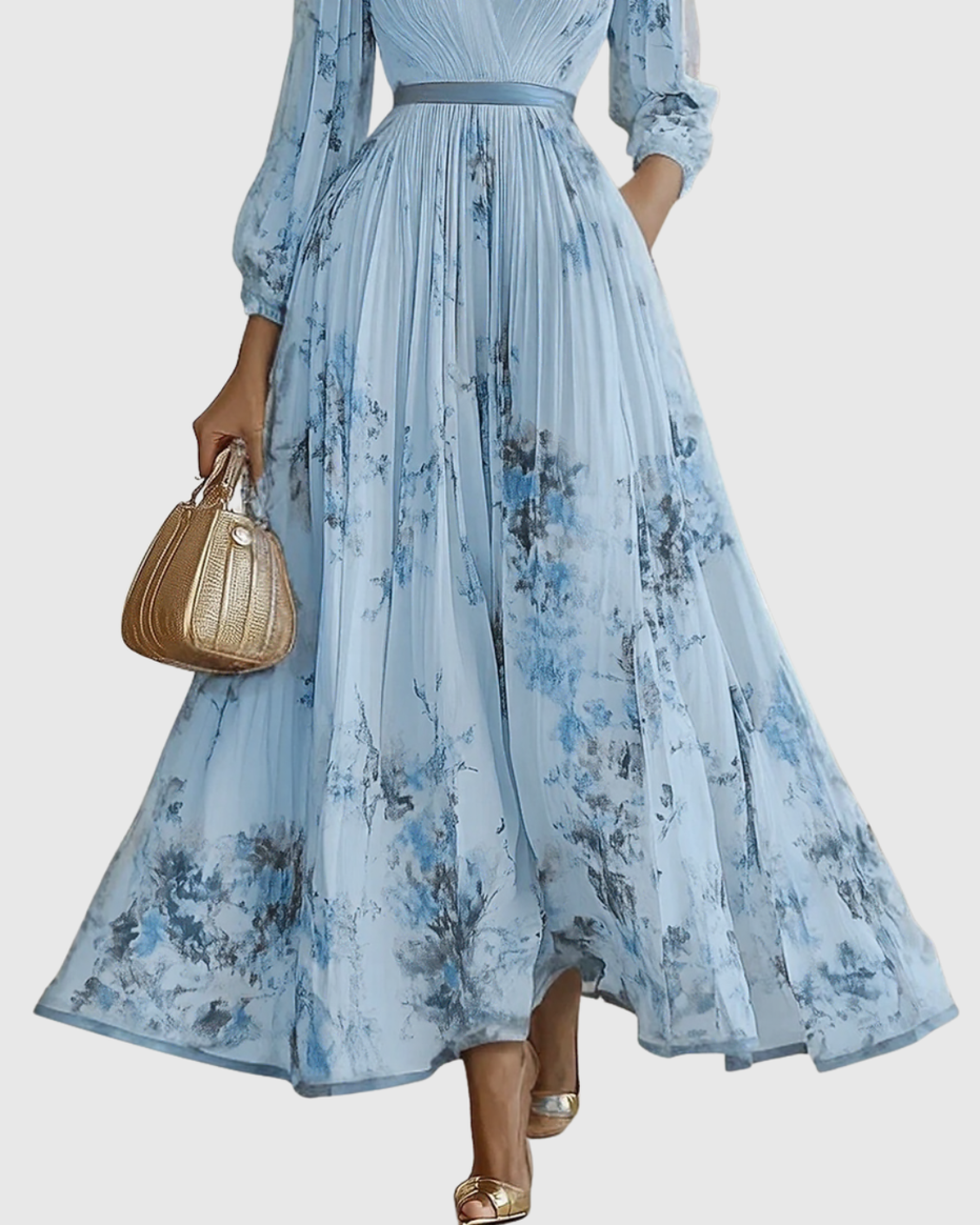 Rocío | Elegante vestido largo plisado