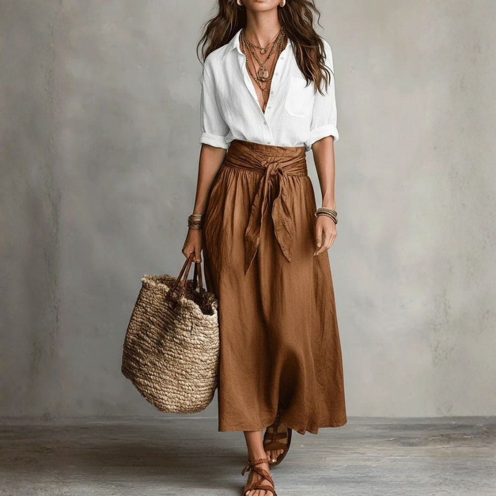 Dalila | Conjunto midi de blusa y falda