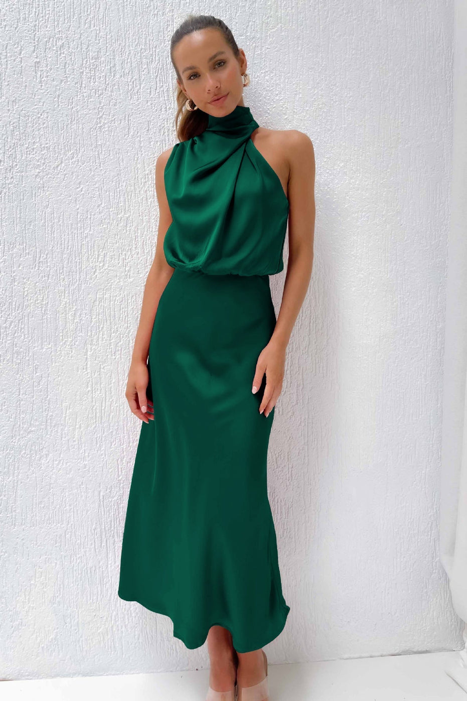 Violeta | Vestido midi de cuello halter