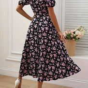 Cloe | Vestido midi floral de manga corta