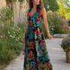 Zaida | Vestido midi sin mangas con cintura imperio