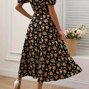 Cloe | Vestido midi floral de manga corta