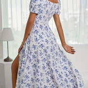 Cloe | Vestido midi floral de manga corta
