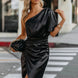 Tamara | Elegante vestido midi de satén