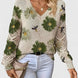 Aurora | Jersey de punto floral con escote en V