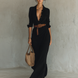 Clara | Vestido largo drapeado