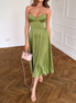 Lidia | Vestido midi elegante sin tirantes