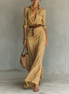 Clara | Vestido largo drapeado