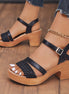 Eva | Sandalias trenzadas de tacón