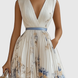 Rocío | Elegante vestido largo plisado