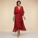 Diana | Vestido de chifón con escote en V