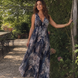 Zaida | Vestido midi sin mangas con cintura imperio