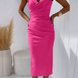Aurora | Vestido midi drapeado favorecedor