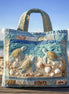 Alicia | Bolso artesanal acolchado con estampado de tortugas