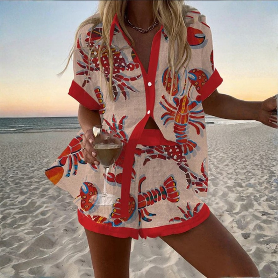 Romina | Conjunto estampado de dos piezas