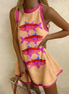 Bruna | Minivestido de lino estampado