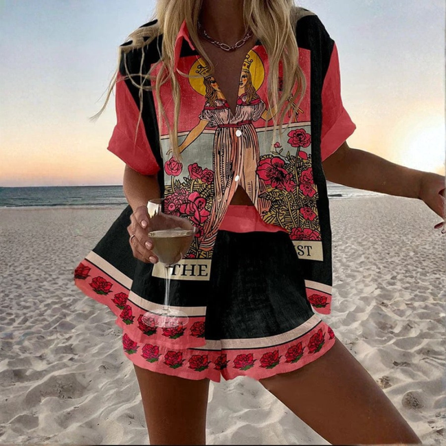 Constanza | Conjunto estampado de dos piezas
