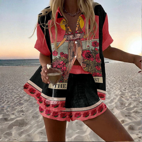 Constanza | Conjunto estampado de dos piezas