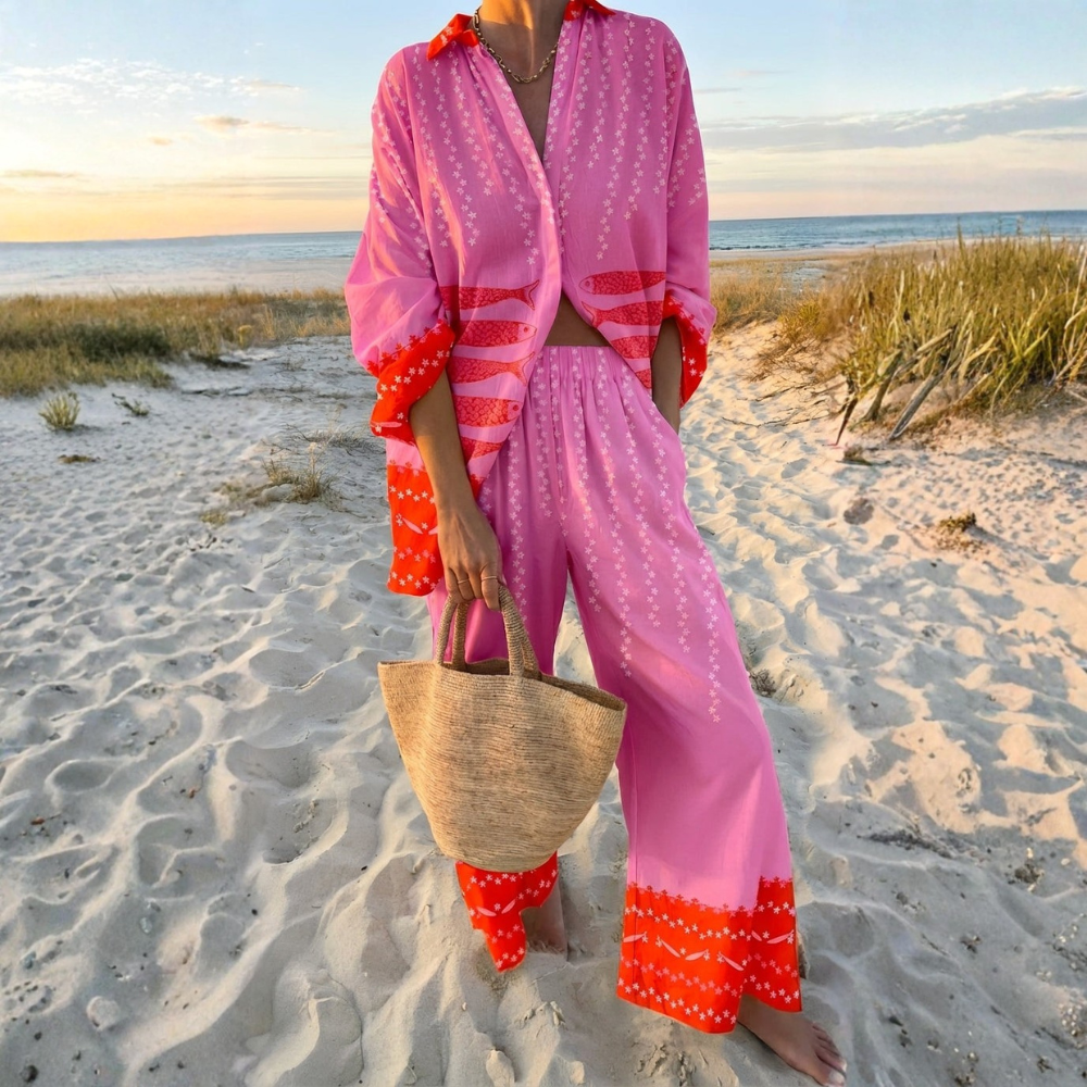 Jacinta | Conjunto estampado de dos piezas