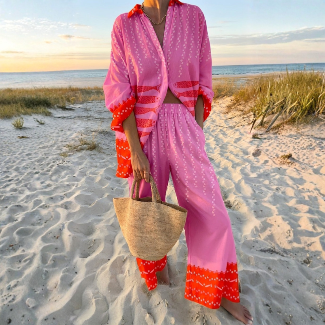 Jacinta | Conjunto estampado de dos piezas