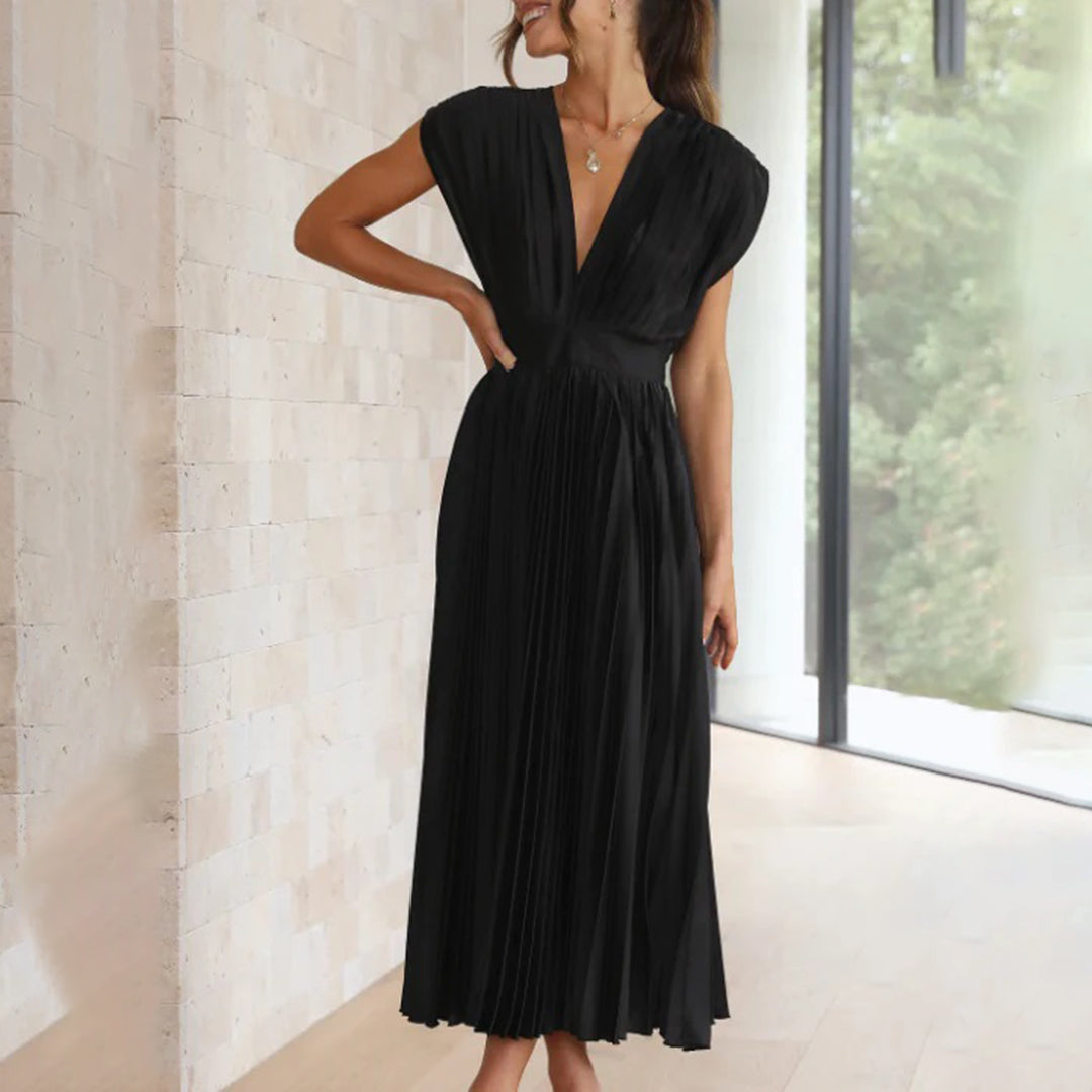 Marina | Vestido midi plisado atemporal