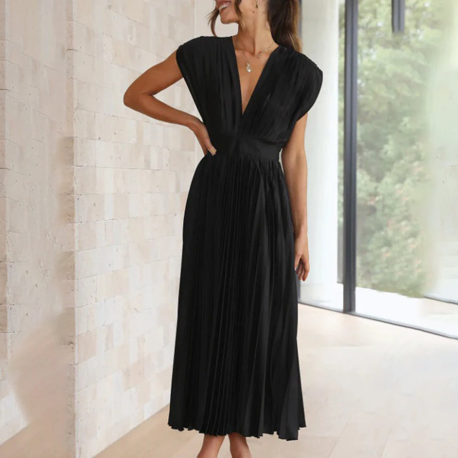 Marina | Vestido midi plisado atemporal