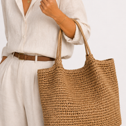 Marisol | Bolso de hombro de paja trenzada