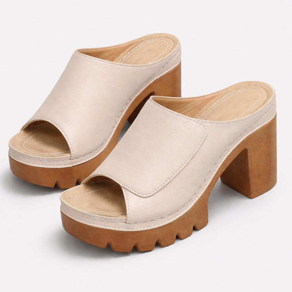 Silvia | Sandalias de tacón con plataforma
