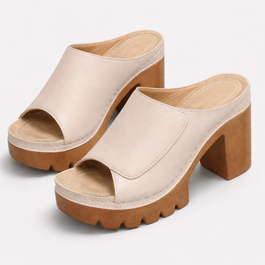 Silvia | Sandalias de tacón con plataforma