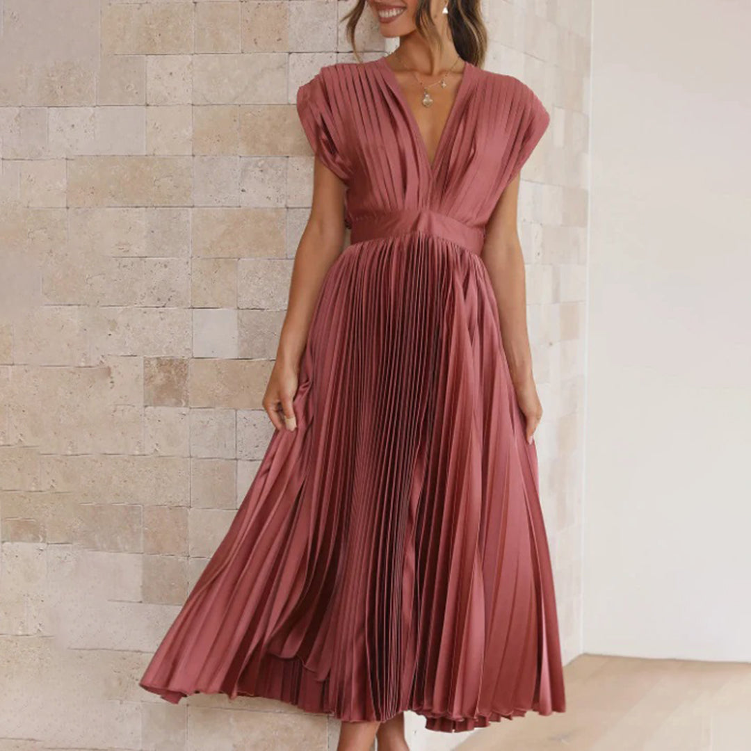 Marina | Vestido midi plisado atemporal
