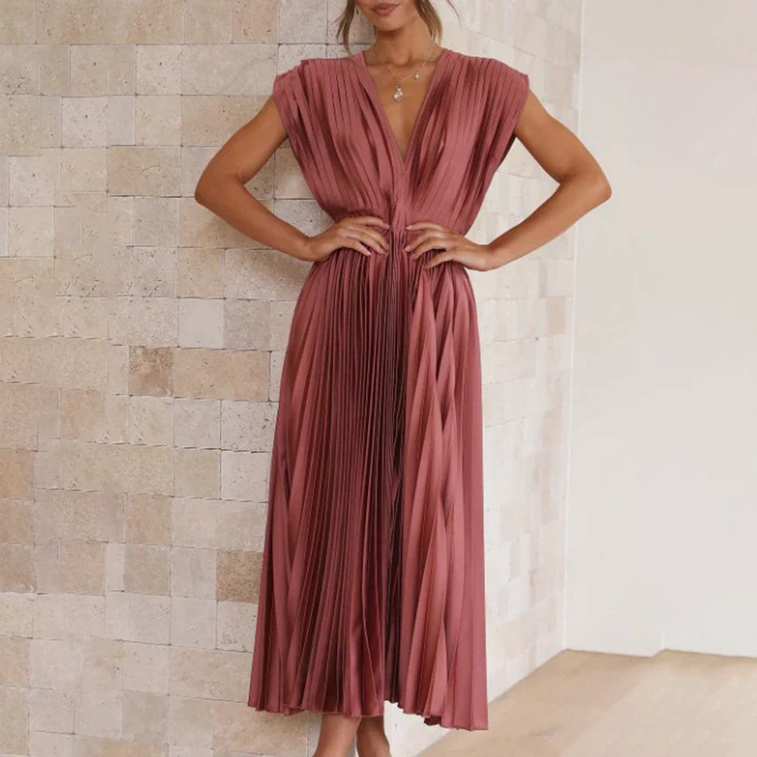 Marina | Vestido midi plisado atemporal