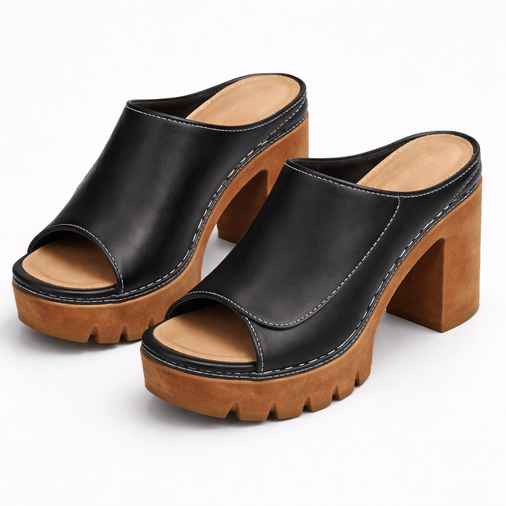 Silvia | Sandalias de tacón con plataforma