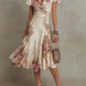 Camila | Vestido midi floral drapeado
