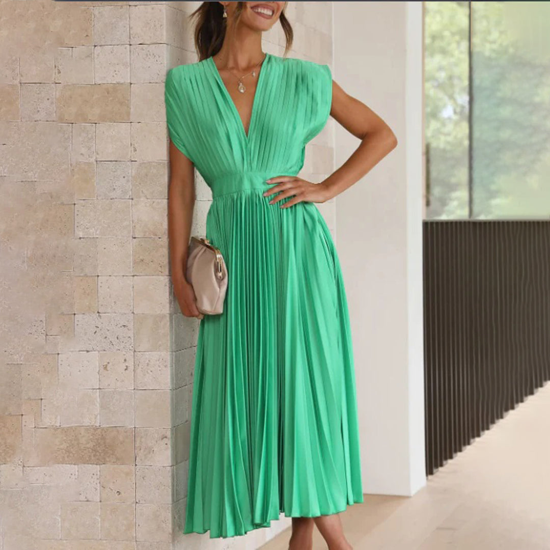 Marina | Vestido midi plisado atemporal