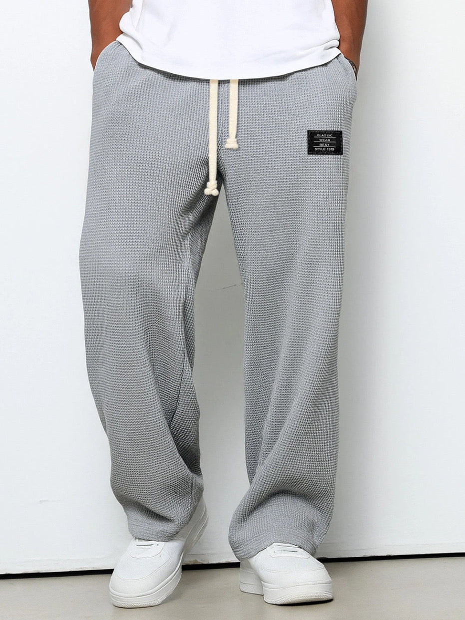 Lorenzo | Pantalones amplios con textura de nido de abeja